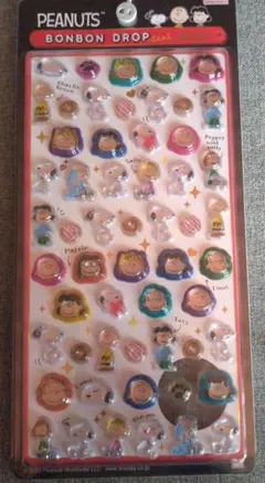 PEANUTSスヌーピーミニボンボンドロップシール シール 約40枚入り
