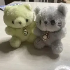 クマとネコのぬいぐるみ ぬいぐるみ・マスコット