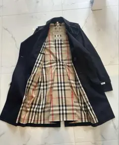正規品BURBERRY バーバリー チェルシー トレンチコート 黒 メンズ48 