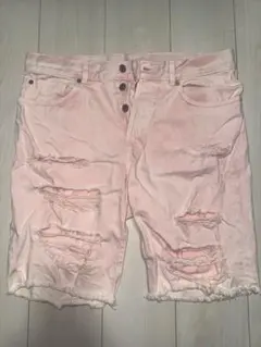 H&M ダメージ加工　デニムショートパンツ サイズ32