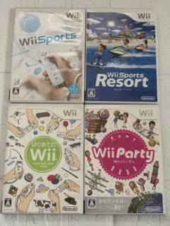 ② ⭐️24時間以内発送⭐️Wiiソフトまとめ売り　4本セット　スポーツ　パーティ