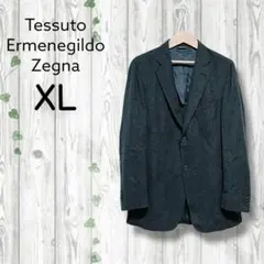 エルメネジルドゼニア　テーラードジャケット　ウール　カシミヤ　大きくサイズ　濃紺