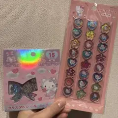 クリスタルシール　おはじきふうシール　キティ