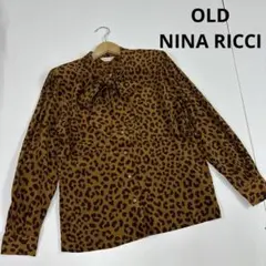 OLD NINA RICCI 豹柄　シャツ　リボン　古着女子　フェアリーグランジのサムネイル