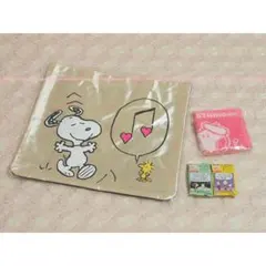 新品⭐️SNOOPY スヌーピー トートバッグ＆タオルハンカチ 入浴剤 セット①