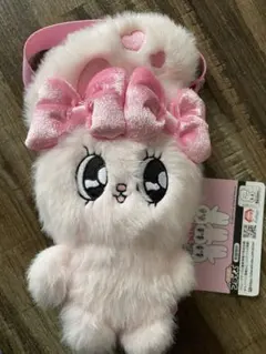 エスターバニー　ポーチぬいぐるみ　ピンク