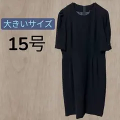 礼服 喪服 半袖 ワンピース 15号