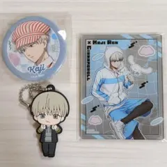 ウィンドブレイカー 梶蓮 缶バッジ ラバーキーホルダー アクリルカードセット