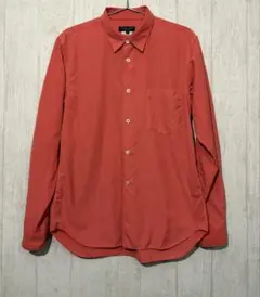 コムデギャルソンオムプリュス　長袖ポリエステルシャツ　コーラルピンクXS