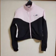 Nike クロップドジャケット ピンク/黒　Мサイズ