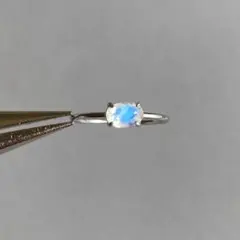 透明感 レインボームーンストーン　リング　silver925 宝石質AAA 上品