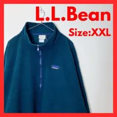 【美品】80‘s古着　エルエルビーン　ハーフジップ　フリースシャツ　XXL