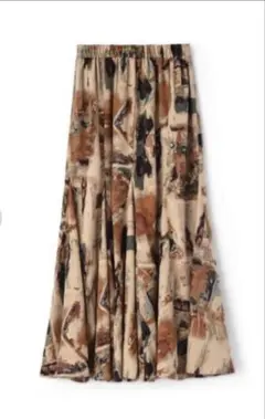 marjour ART PRINT SKIRT アートパターンスカート