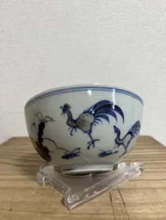 南京玩品 款 古染付 獅子牡丹文 煎茶碗 煎茶道具 南京玩品 款 古染付 獅子牡丹文 煎茶碗 煎茶道具 - メルカリ