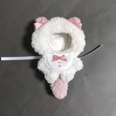 ♡セミオーダー♡ ぬい服 にじぱぺっと ちびぐるみ 10cm スタイ チェック ちびぐるみ にじぱぺっと ぬい服 10cm 白 いぬ 茶色 スタイ 着ぐるみ