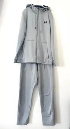 アンダーアーマー　ジップパーカー上下セット　グレー　LGスウェット裏起毛