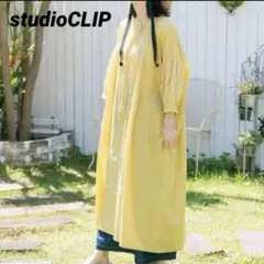 まめ様　スタジオクリップ プリントアソートワンピース　花柄　イエロー　インド綿
