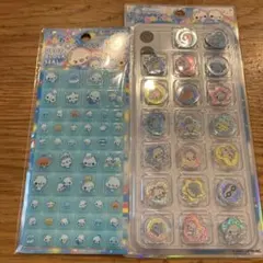 新品⭐︎ぷくぷくあわわちゃん　おはじきシール　ドロップブロックシール　平成　レトロ