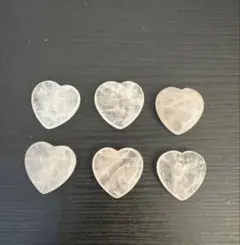 ローズクォーツ ハート型 6個セット