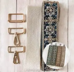 カラーが選べる スマホショルダーキット インド刺繍リボン