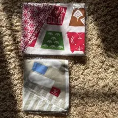 【新品・未開封】カルディ もへじ 手ぬぐいエコバッグ　二枚