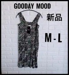 新品　花柄　ノースリーブワンピース　キャミワンピ　M-L