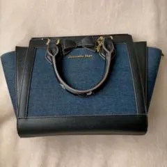 Samantha Vega デニムレザーハンドバッグ
