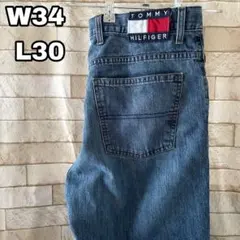 トミーヒルフィガー デニム 刺繍 メキシコ製 34×30