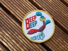 キラキラ【70's Beep Beep ロードランナー ワッペン】ビンテージ