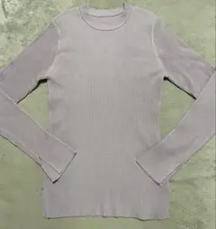 新品タグ付き・titivate・リブニットカットソー・パープル