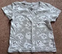 ゴースト柄 Tシャツ 120サイズ　おばけ　グレー