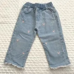 SHEIN ハート柄 デニムパンツ