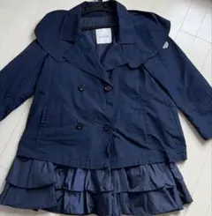 MONCLER ネイビー ダブルブレストコート