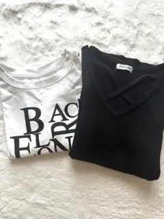 INGNI クロスチョーカーリブニット　英字Tシャツ