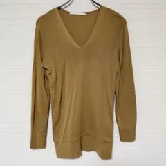 ワールドワイドリパブリック Vネック セーター シンプル ロング丈