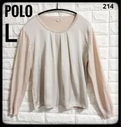✴︎POLO ✴︎異素材✴︎長袖トップス L ✴︎のサムネイル
