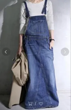 【antiqua】patterntorsoデニムサロペットスカート 即購入◎