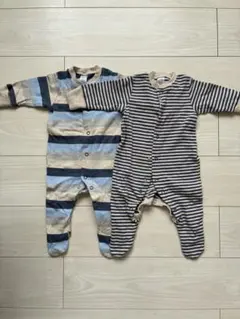 next babyボーダーロンパース 2点セット