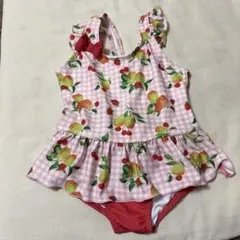 フルーツ柄フリル付き水着