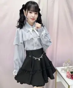 地雷系アイドル風ひざ丈ミニスカート　魅力的なデザイン