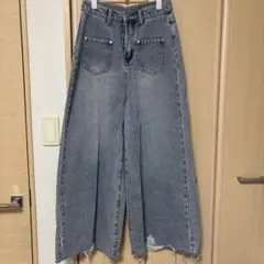 coca デニム ワイド ジーンズ ダメージ ハイウエスト Mのサムネイル