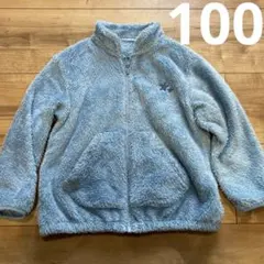 100 ブルー ファーリーフリースフルジップジャケット