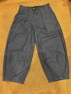 ワイドバルーン　裏起毛デニムパンツ