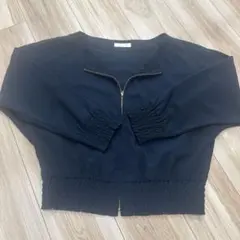 ネイビーノーカラージャケット