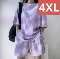 セットアップ Tシャツ ハーフパンツ 4XL 半袖 レディー 上下セットのサムネイル