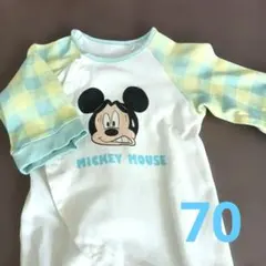 男の子　ベビー　70サイズ ミッキーマウスロンパース 長袖　春