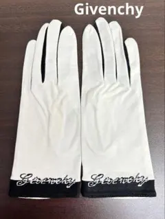 Givenchy ジバンシー　手袋　薄手　春　夏　ホワイト ブラック ロゴ刺繍のサムネイル