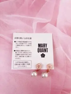 【新品未使用】MARY QUANT マリークワント　イヤリング　ピンクゴールドのサムネイル