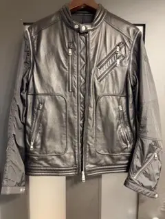 MONCLER レザージャケット ライダース ブラックのサムネイル