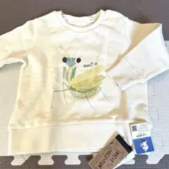 新品タグ付き カマキリイラスト ホワイトトレーナー